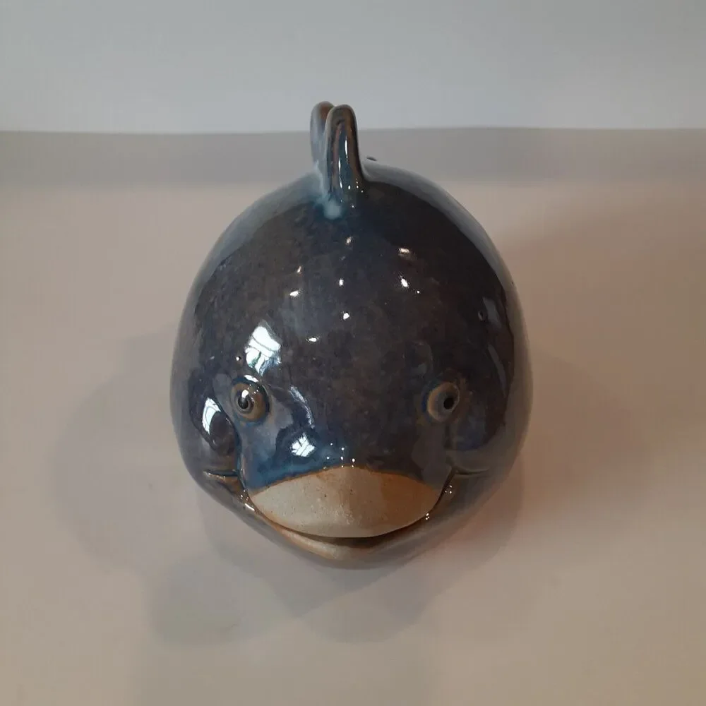 Stoneware Fish Blues & Earthtones Whimsy Decor